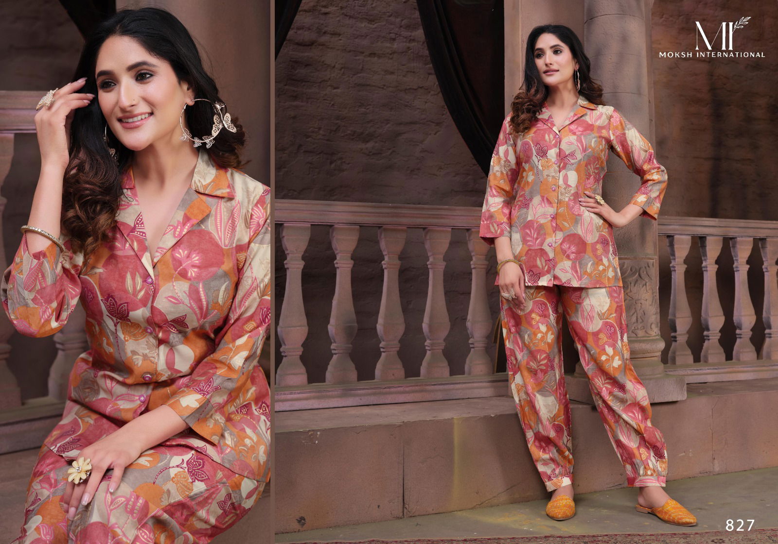 Moksh Co Ord Moon Premium Chanderi Kurti Bottom Catalog
